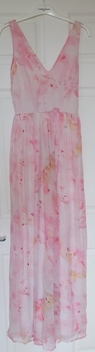 Maxi abito rosa - , stampato