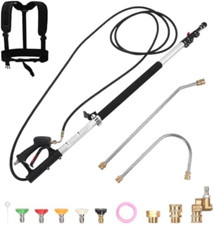 Bacchetta telescopica per idropulitrice a 5 sezioni, retrattile, strumento di pu