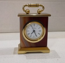 orologio  MINI  soprammobile  stile   OTTONE e alabastro   