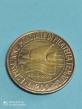 200 lire rare da collezione esposizione mondiale genova 92