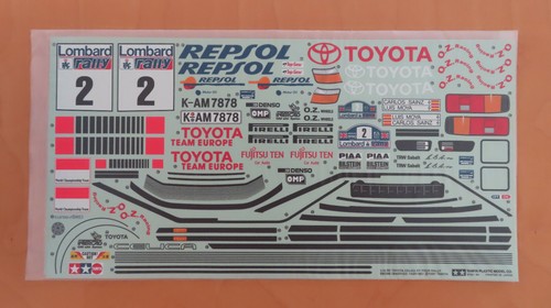 Tamiya decalcomania toyota - tamiya, rc