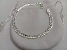 Bracciale In Argento Sterling 925 Di Lusso mm 05 Elegante Maglia Ipoallergica