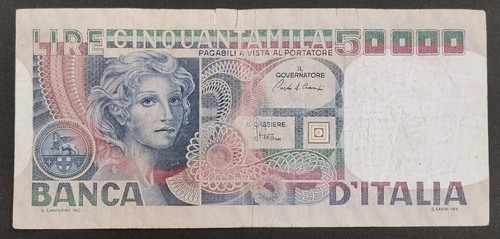 50000 lire volto donna - 50000,