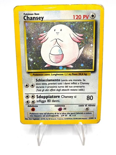 Carta pokemon chansey - carta, holo