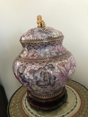 Cloisonne potiche vase pot - cloisonne,