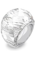 ANELLO NIRVANA SWAROVSKI TONO ARGENTO MISURA 55 5410311 Nuovo con scatola