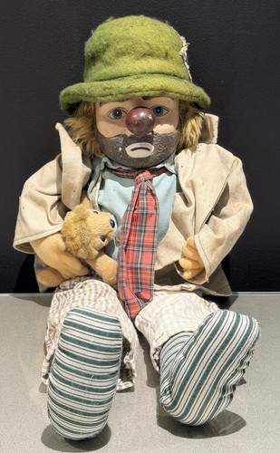 Vintage sad hobo clown - sad, doll