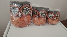 - Set Di 3 Gufi in Legno