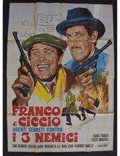 manifesto I 3 NEMICI franco franchi ciccio ingrassia agenti segreti A468