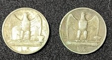Lotto di 2 monete da 5 Lire in