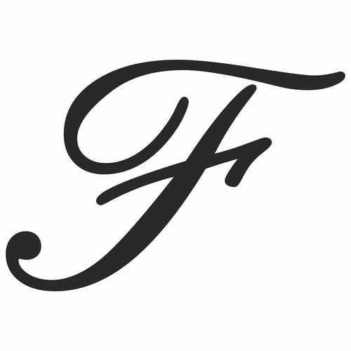 Adesivo prespaziato lettera - lettera, f