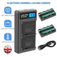 2x 3000mAh NP-F550 batteria e