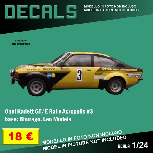 Decals repro opel kadett - opel,