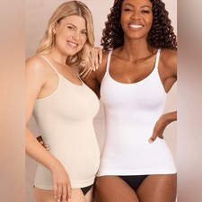 Shapermint tutto il giorno tutti i giorni scoop collo modellante Cami 62001 beige medio NUOVO