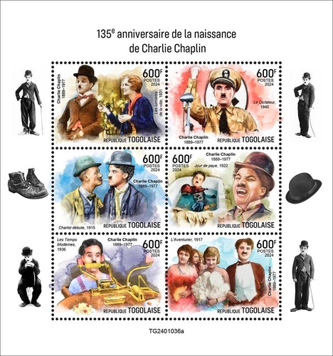 Francobolli charlie chaplin - francobolli,