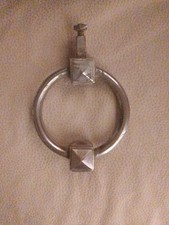 Battente per Porta "in Ottone Cromo Lucido Originale Anni 60