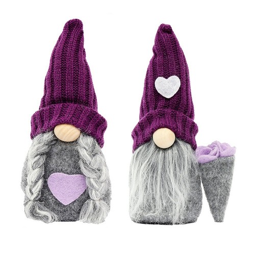 Pezzi gnomi natale - gnomi, viola