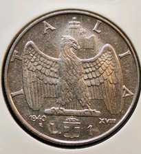 Italia 1 Lira 1940-Victor