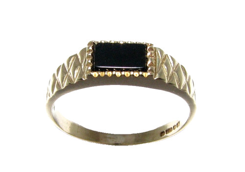 Anello onice oro giallo - in,