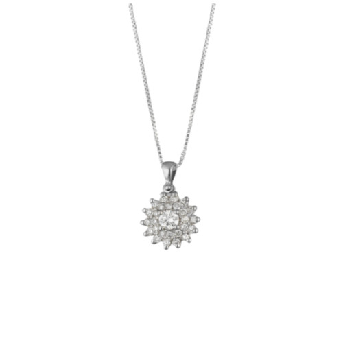 Girocollo oro bianco con - girocollo,