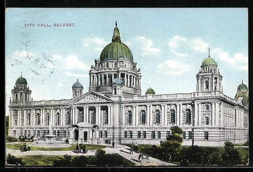Cartolina belfast municipio - belfast,,