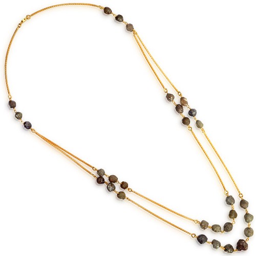 Collana perle diamanti - di,
