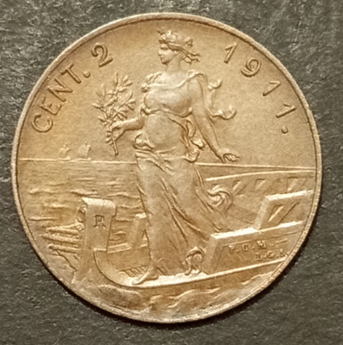 Centesimi lire prora - prora, 1911