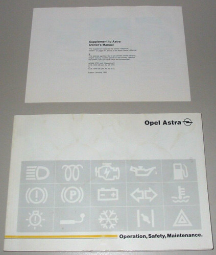 Owner manual opel astra - manual,
