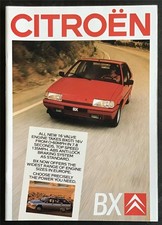 Brochure vendita CITROEN BX RANGE auto Regno Unito LUGLIO 1987 #K2403