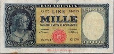 Italy 1000 Lire 1947 Pick # 83