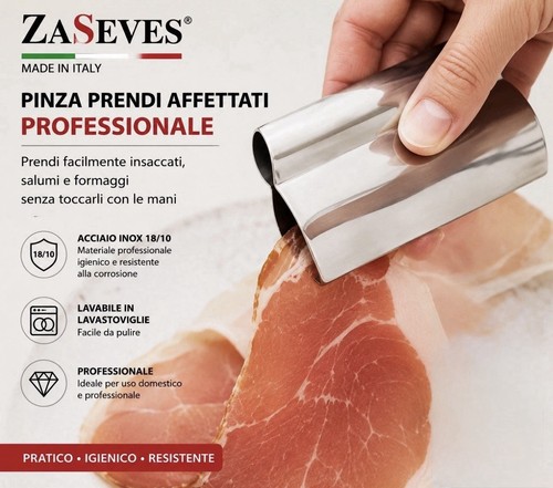 Pinza molla affettati acciaio - molla,