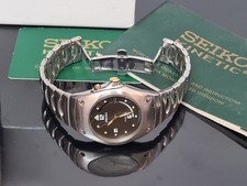 Seiko Arctura Kinetic Vintage Seiko 5M42-0E39 100M RARO GREY & GOLD