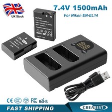 2x EN-EL14 EN-EL14a batteria +