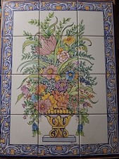 Piastrella dipinta a mano