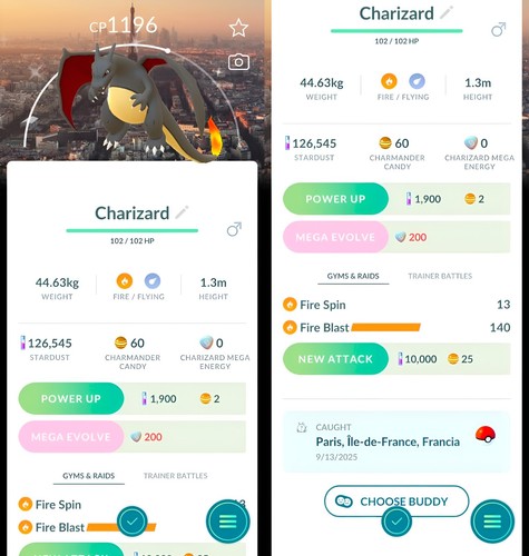 Shiny charizard con a - con, bg