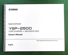 Yamaha YSP-2500 Instruction Manual: Full Color 83 Pages & Protective Covers!