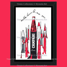 Anni '60  * Pubblicità Originale "MARANGOLO, Campari Soda, Nella Luna, Missili"