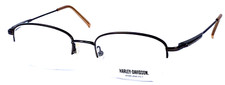 Montatura occhiali da vista HARLEY DAVIDSON HD-182 NOS grigio marrone mezzo cerchio 50-19-145
