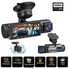 TELECAMERA PER AUTO DASHCAM WIFI FULL HD CAR VIDEO CAMERA VISIONE NOTTURNA 3 CAM