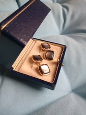 coppia gemelli camicia uomo vintage 1970s colore blu RARO