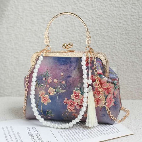 Borsa seta jacquard - in,
