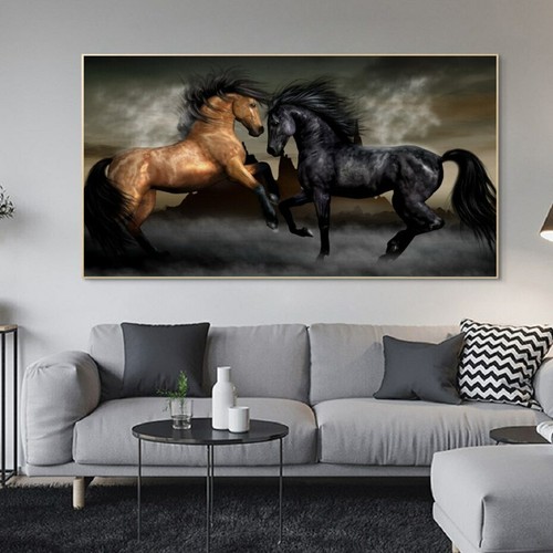 Quadro tela coppia cavalli - coppia,