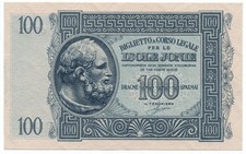 100 DRACME OCCUPAZIONE