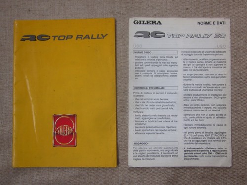 Gilera top rally - 50, manuale