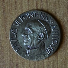 MEDAGLIA VATICANO PAPA PAOLO VI PONT MAX 1963 1978  ANNO XVI SUBALPINA