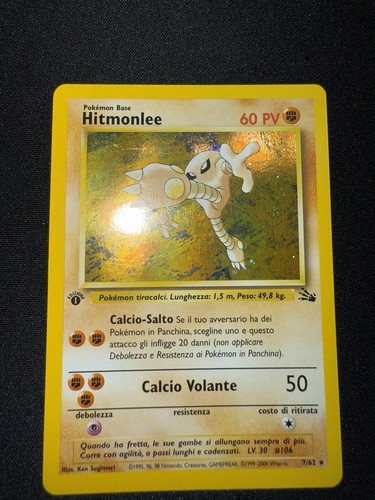Carta pokemon hitmonlee 62 - hitmonlee, 7/62