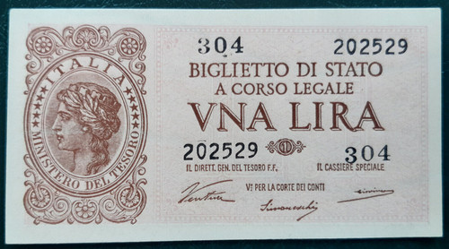 Lira 1944 italia - lira, (italia
