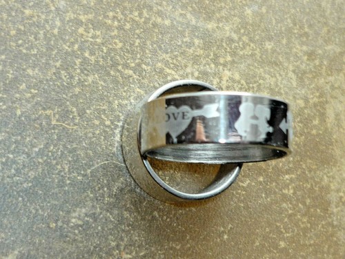 Anelli acciaio inox love and - acciaio, "love