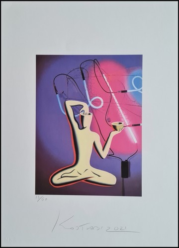 Mark kostabi untitled 70 - mark, x