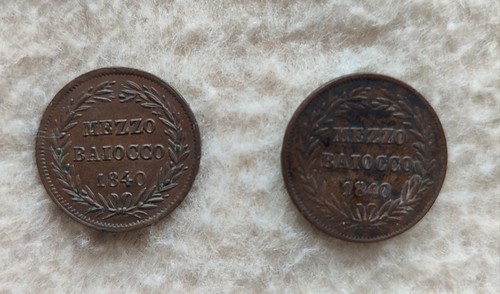 Mezzo baiocco 1840 - mezzo, gregorio